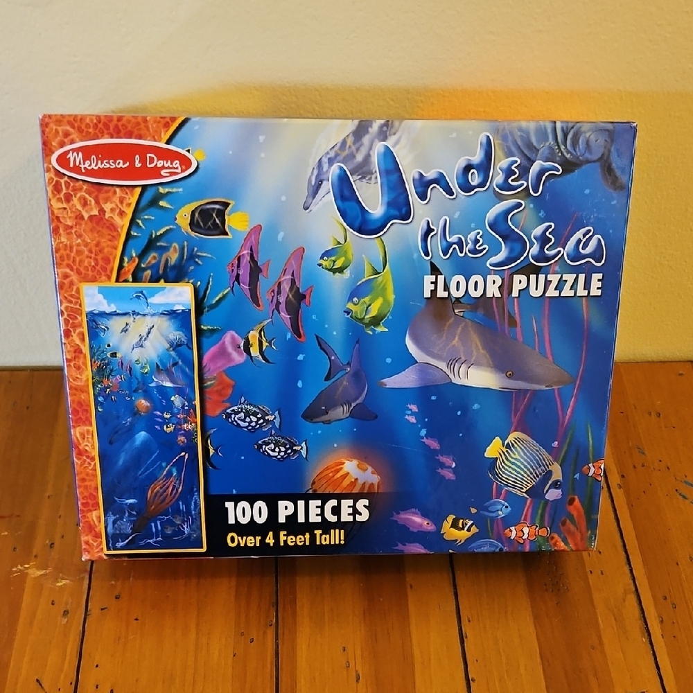 Melissa & Doug Under the Sea Floor Puzzle - Blue and Orange